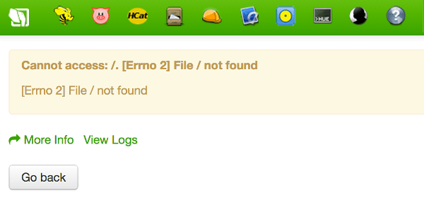 Hue File Not Found - HttpFS